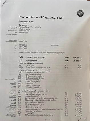 BMW Seria 1 cena 99900 przebieg: 72000, rok produkcji 2019 z Kalisz małe 67